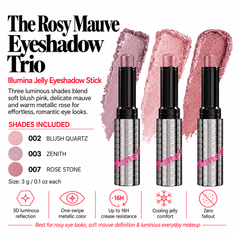 The Rosy Mauve Eyeshadow Trio