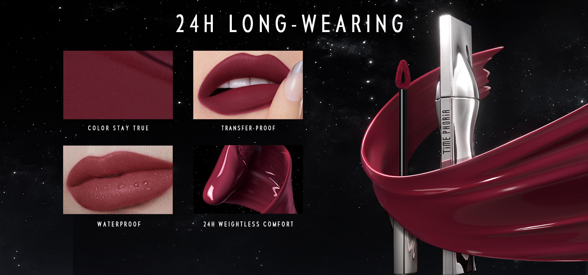 Timephoira Lip matte with 24-hour long-wearing features