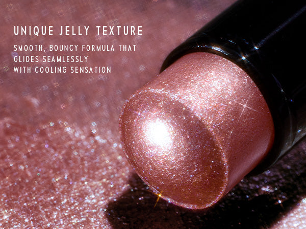 Time Phoria Illumina Jelly Eyeshadow Stick Cosmetic stick with unique jelly texture on a textured surface