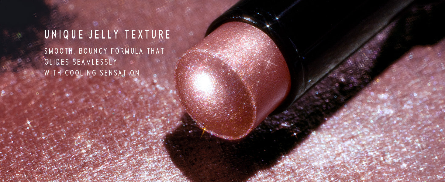 Time Phoria Illumina Jelly Eyeshadow Stick Cosmetic stick with unique jelly texture on a textured surface