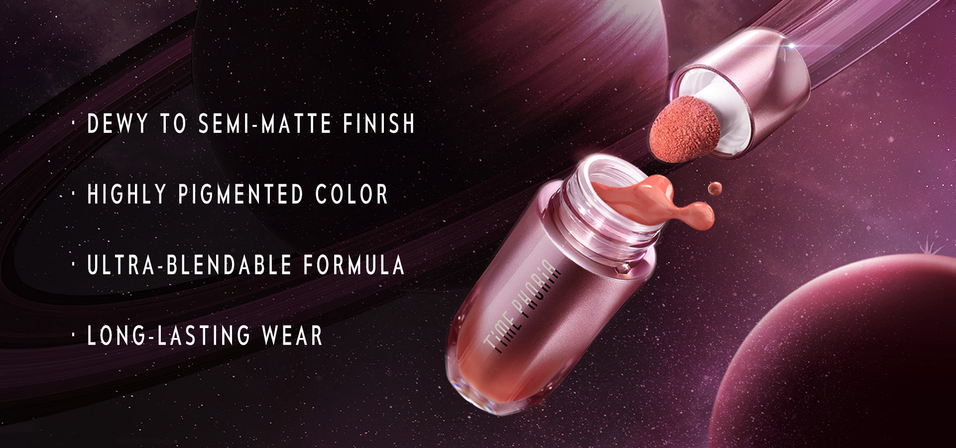 TIMEPHORIA CHEEK LIQUID BLUSH dewy to semi-matte finish