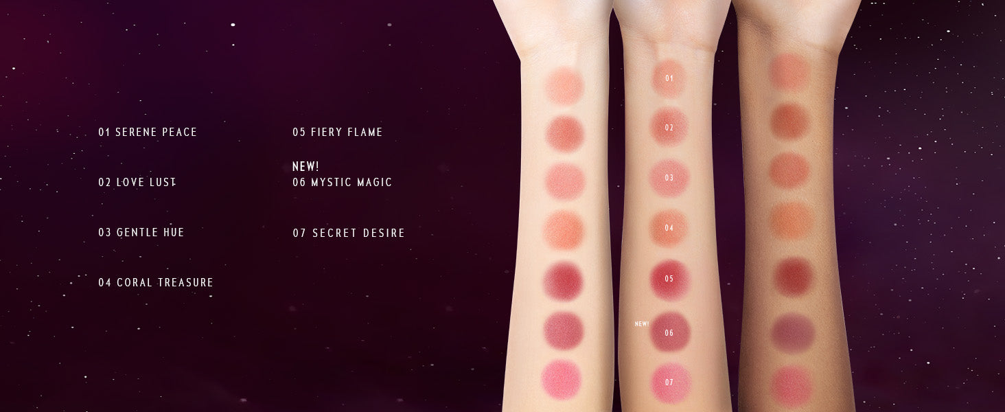 TIMEPHORIA CHEEK LIQUID BLUSH Set of lip swatches on three arms in different skin tone