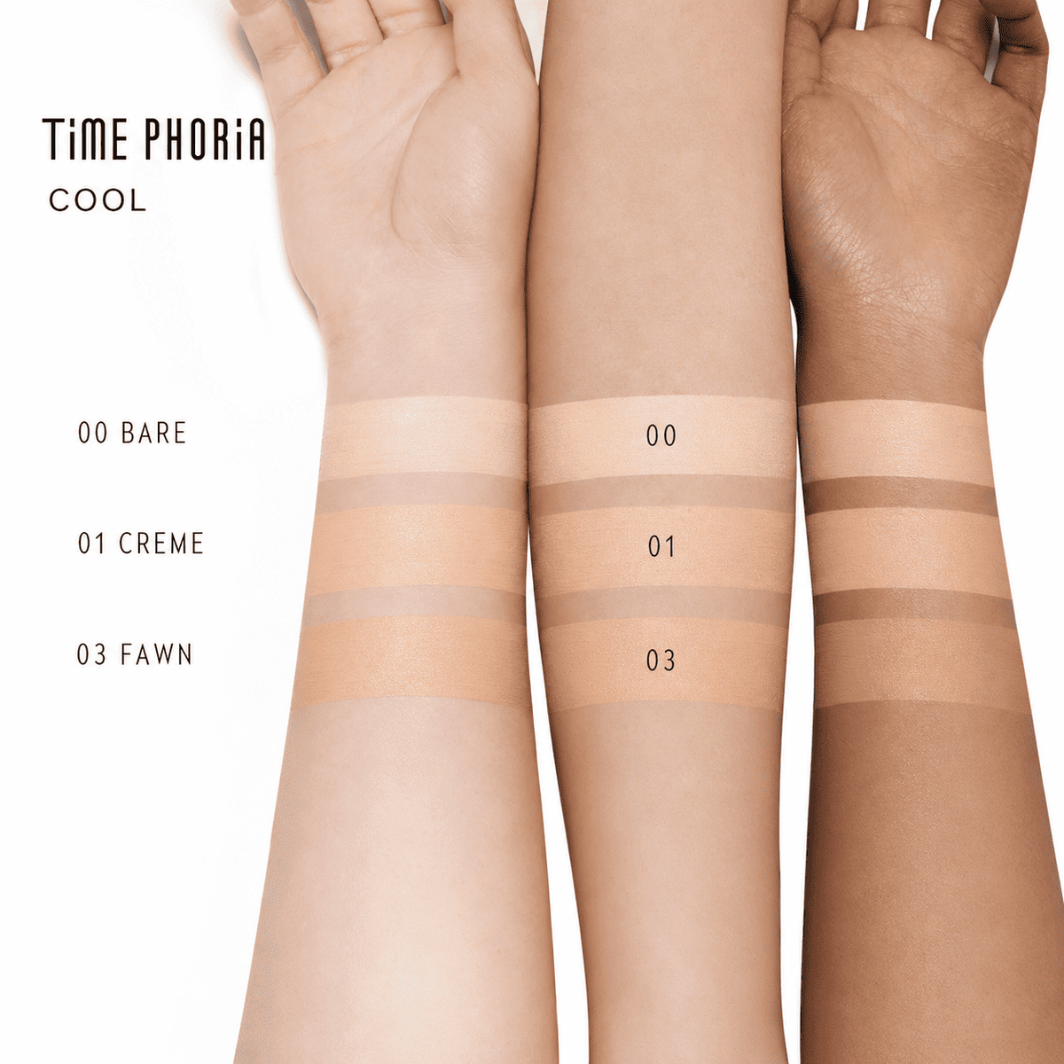 00 BARE,01 CREME,03 FAWN