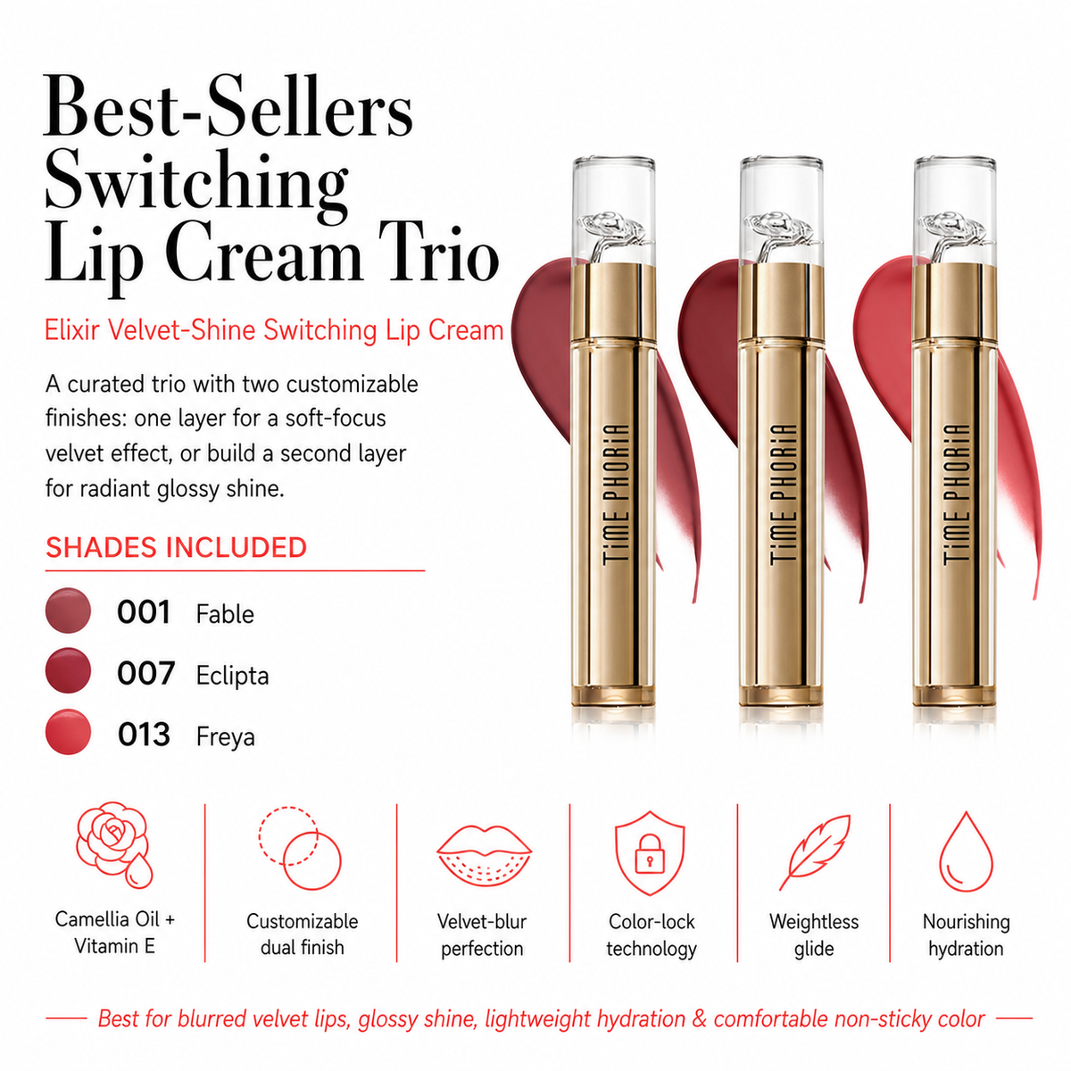 Best-Sellers Switching Lip Cream Trio
