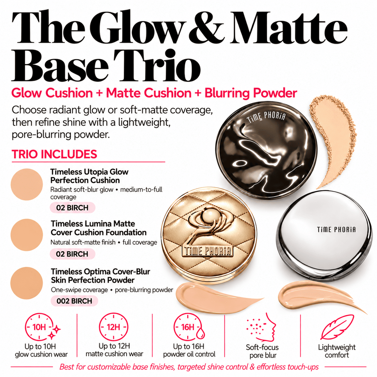 The Glow & Matte Base Trio